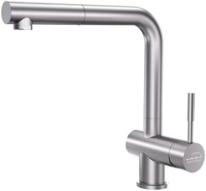 Hochwertige Küchenausstattung: 140° schwenkbarer SUS304 Edelstahl Wasserhahn mit ausziehbarer Brause für moderne Küchen