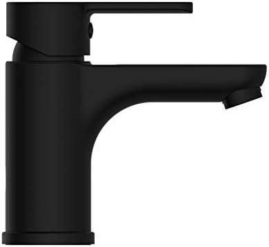SCHÜTTE 44106 DENVER Waschtischarmatur, elegante Einhebelmischer mit Pop-Up Ventil für modernes Badezimmer, schwarz matt