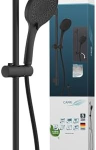 Schütte Capri Duschstange & Handbrause – 3-fach verstellbar, elegante Regendusche für Ihr Badezimmer