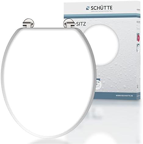 SCHÜTTE Toilettensitz WHITE, entspannter Holzkern Klodeckel für modernes Baddesign