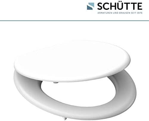 SCHÜTTE Toilettensitz WHITE, entspannter Holzkern Klodeckel für modernes Baddesign