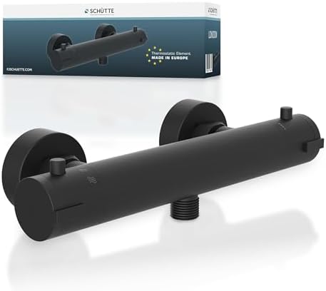 SCHÜTTE LONDON 52465 Duschthermostat mit Verbrühschutz, elegante Brausethermostat für sicheres Duschen in Chrom