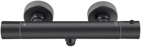 Auralum Duscharmatur mit Thermostat und 38°C Sicherheitssperre für sicheres Duschen im Bad – Anti-Verbrühungsdesign in S