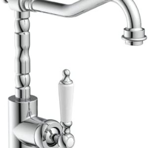 SCHÜTTE OLD STYLE Küchenarmatur, schwenkbarer Retro Wasserhahn für nostalgisches Bad, elegante Mischbatterie in Chrom