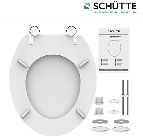 SCHÜTTE Toilettensitz WHITE, entspannter Holzkern Klodeckel für modernes Baddesign