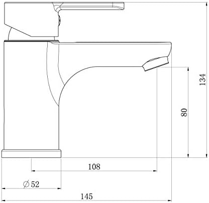 SCHÜTTE 44106 DENVER Waschtischarmatur, elegante Einhebelmischer mit Pop-Up Ventil für modernes Badezimmer, schwarz matt