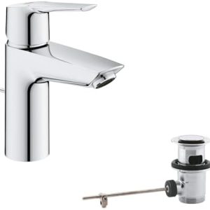GROHE Start Waschtischarmatur – wassersparend und einfach zu installieren für Ihr Bad, chrom, 17cm hoch