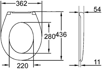 GROHE Bau Keramik WC Sitz aus Duroplast - Werkzeuglos abnehmbar, Edelstahl-Scharniere, alpinweiß, ideal für modernes Bad