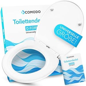 Comodo Antibakterieller Toilettendeckel mit Absenkautomatik für modernen WC-Sitz 45x37cm