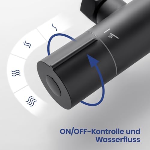 Auralum Duscharmatur mit Thermostat und 38°C Sicherheitssperre für sicheres Duschen im Bad – Anti-Verbrühungsdesign in S