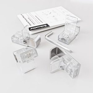Schuette® Suprafix Plissee Klemmhalter ohne Bohren - 4 Stück Set für mühelose Fensterdekoration, transparent und unauffä