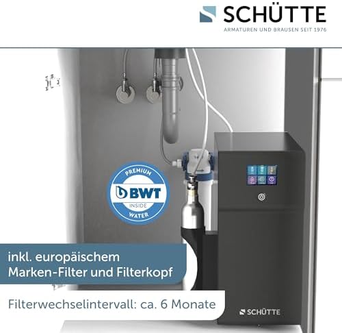 SCHÜTTE AQUASTAR PRO 3 Wege Küchenarmatur mit Filtersystem für sauberes Trinkwasser in Edelstahloptik