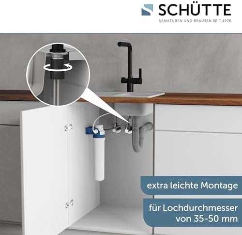 SCHÜTTE AQUASTAR PRO 3 Wege Küchenarmatur mit Filtersystem für sauberes Trinkwasser in Edelstahloptik