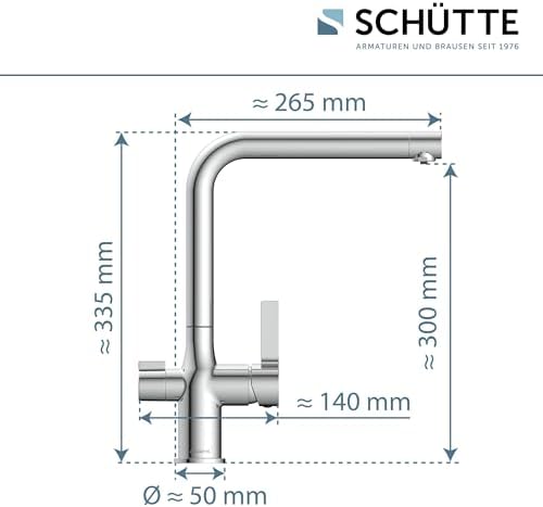 SCHÜTTE AQUASTAR PRO 3 Wege Küchenarmatur mit Filtersystem für sauberes Trinkwasser in Edelstahloptik