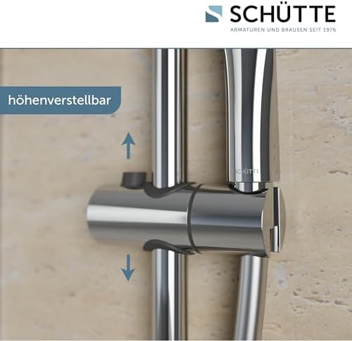 Schütte Capri Duschstange & Handbrause – 3-fach verstellbar, elegante Regendusche für Ihr Badezimmer