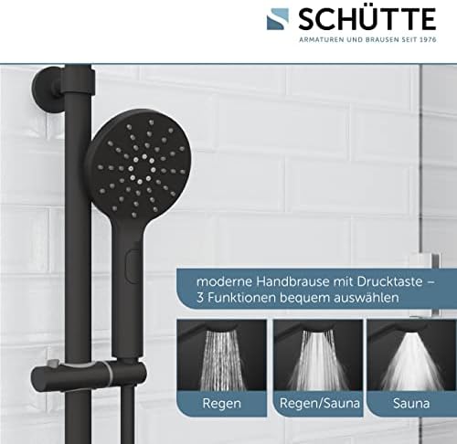 SCHÜTTE MADURA Duschsystem mit Thermostat – Regendusche für luxoriöse Badezimmererlebnisse