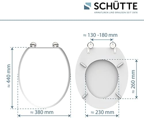SCHÜTTE Toilettensitz WHITE, entspannter Holzkern Klodeckel für modernes Baddesign