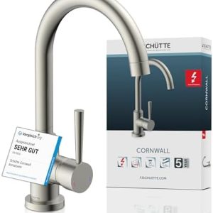 SCHÜTTE 79129 CORNWALL Küchenarmatur Niederdruck, Hochschwenkbar, Energiesparend für Ihre moderne Küche
