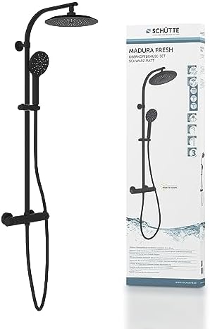 SCHÜTTE MADURA Duschsystem mit Thermostat – Regendusche für luxoriöse Badezimmererlebnisse