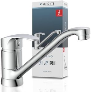 SCHÜTTE CELLINO Niederdruck-Küchenarmatur 360° schwenkbar mit Anti-Nachlauf-Funktion für moderne Küchen
