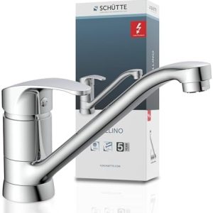 SCHÜTTE CELLINO Niederdruck-Küchenarmatur 360° schwenkbar mit Anti-Nachlauf-Funktion für moderne Küchen