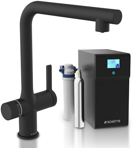 SCHÜTTE AQUASTAR PRO 3 Wege Küchenarmatur mit Filtersystem für sauberes Trinkwasser in Edelstahloptik