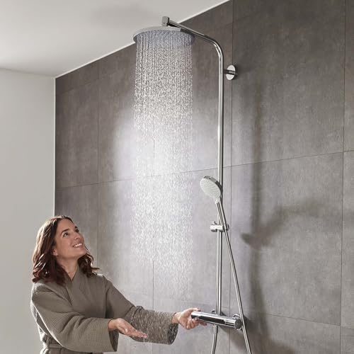 hansgrohe Crometta S Duschsystem – Hochwertige Regendusche mit Thermostat, ideal für entspannende Duscherlebnisse