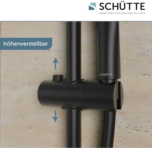 Schütte Capri Duschstange & Handbrause – 3-fach verstellbar, elegante Regendusche für Ihr Badezimmer