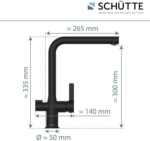 SCHÜTTE AQUASTAR PRO 3 Wege Küchenarmatur mit Filtersystem für sauberes Trinkwasser in Edelstahloptik