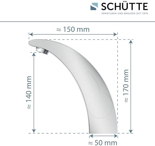SCHÜTTE 98100 PANAMA Design Wasserhahn für Bad – Elegante, geräuscharme Waschtischarmatur mit 35mm-Kartusche in Chrom