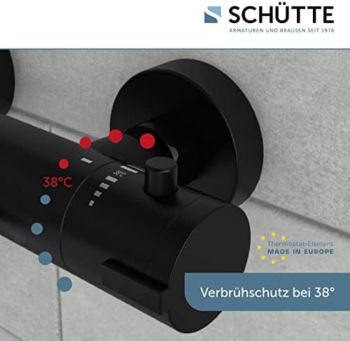 SCHÜTTE LONDON 52465 Duschthermostat mit Verbrühschutz, elegante Brausethermostat für sicheres Duschen in Chrom