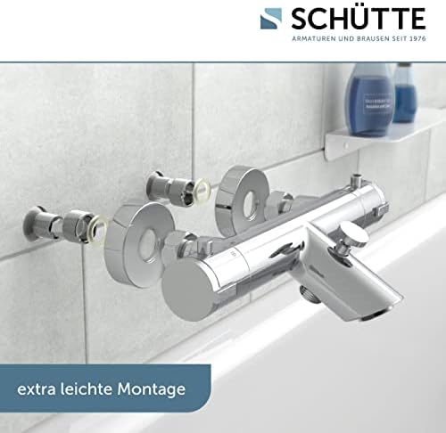 SCHÜTTE LONDON 52465 Duschthermostat mit Verbrühschutz, elegante Brausethermostat für sicheres Duschen in Chrom