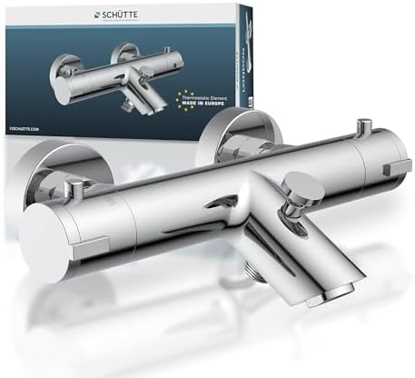 SCHÜTTE LONDON 52465 Duschthermostat mit Verbrühschutz, elegante Brausethermostat für sicheres Duschen in Chrom