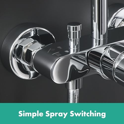 hansgrohe Crometta S Duschsystem – Hochwertige Regendusche mit Thermostat, ideal für entspannende Duscherlebnisse