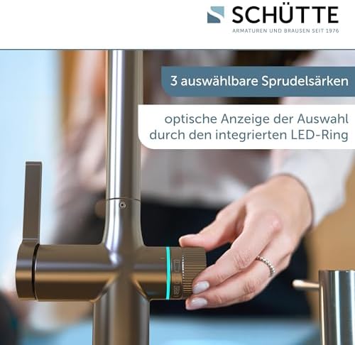 SCHÜTTE AQUASTAR PRO 3 Wege Küchenarmatur mit Filtersystem für sauberes Trinkwasser in Edelstahloptik