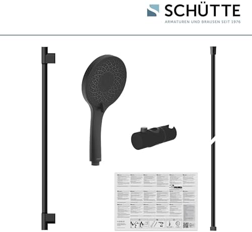 Schütte Capri Duschstange & Handbrause – 3-fach verstellbar, elegante Regendusche für Ihr Badezimmer