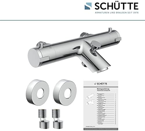 SCHÜTTE LONDON 52465 Duschthermostat mit Verbrühschutz, elegante Brausethermostat für sicheres Duschen in Chrom