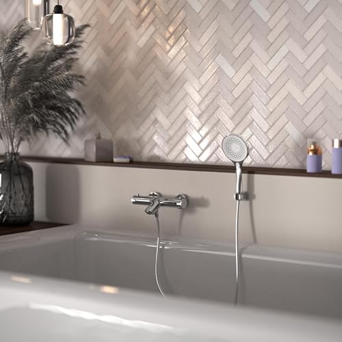 SCHÜTTE LONDON 52465 Duschthermostat mit Verbrühschutz, elegante Brausethermostat für sicheres Duschen in Chrom