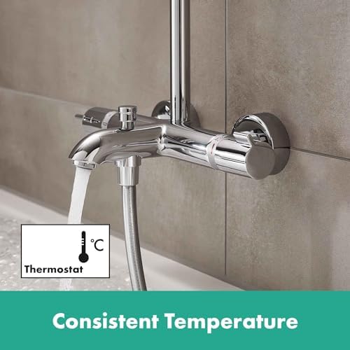 hansgrohe Crometta S Duschsystem – Hochwertige Regendusche mit Thermostat, ideal für entspannende Duscherlebnisse