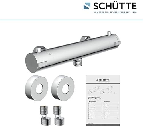SCHÜTTE LONDON 52465 Duschthermostat mit Verbrühschutz, elegante Brausethermostat für sicheres Duschen in Chrom