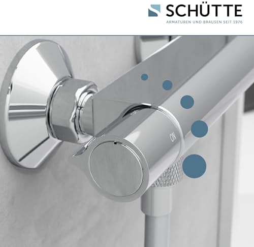 SCHÜTTE VICO Duscharmatur mit Sicherheitssperre – thermostatischer Brausemischer für entspannende Duscherlebnisse in Chr