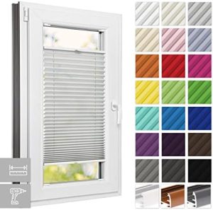 Estika Plissee nach Maß – Individuelle Plissees mit Bohren, 23 Farben für perfekten Sicht- und Sonnenschutz im Innenbere