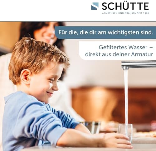 SCHÜTTE AQUASTAR PRO 3 Wege Küchenarmatur mit Filtersystem für sauberes Trinkwasser in Edelstahloptik