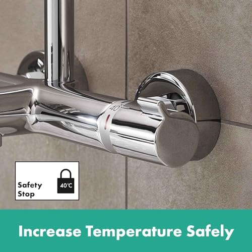 hansgrohe Crometta S Duschsystem – Hochwertige Regendusche mit Thermostat, ideal für entspannende Duscherlebnisse