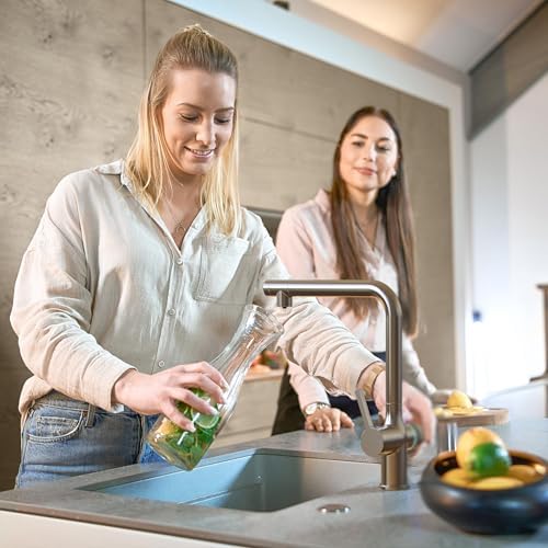 SCHÜTTE AQUASTAR PRO 3 Wege Küchenarmatur mit Filtersystem für sauberes Trinkwasser in Edelstahloptik